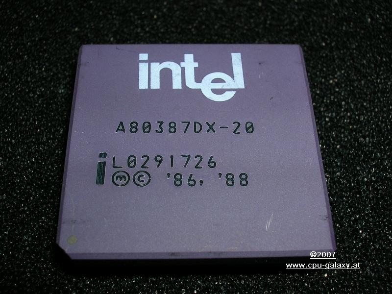 www.cpu-galaxy.at Vintage Chips Intel 80387 Section